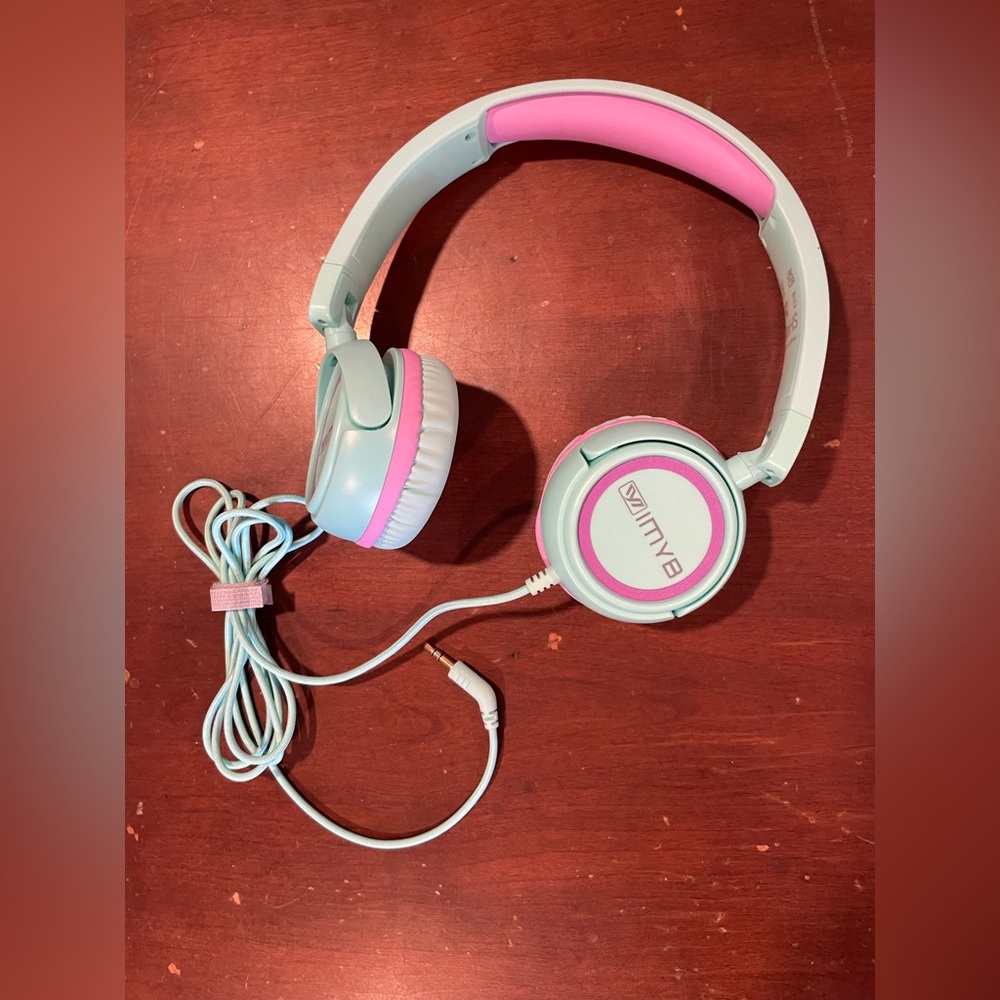 Pink and Blue On-Ear Headphones